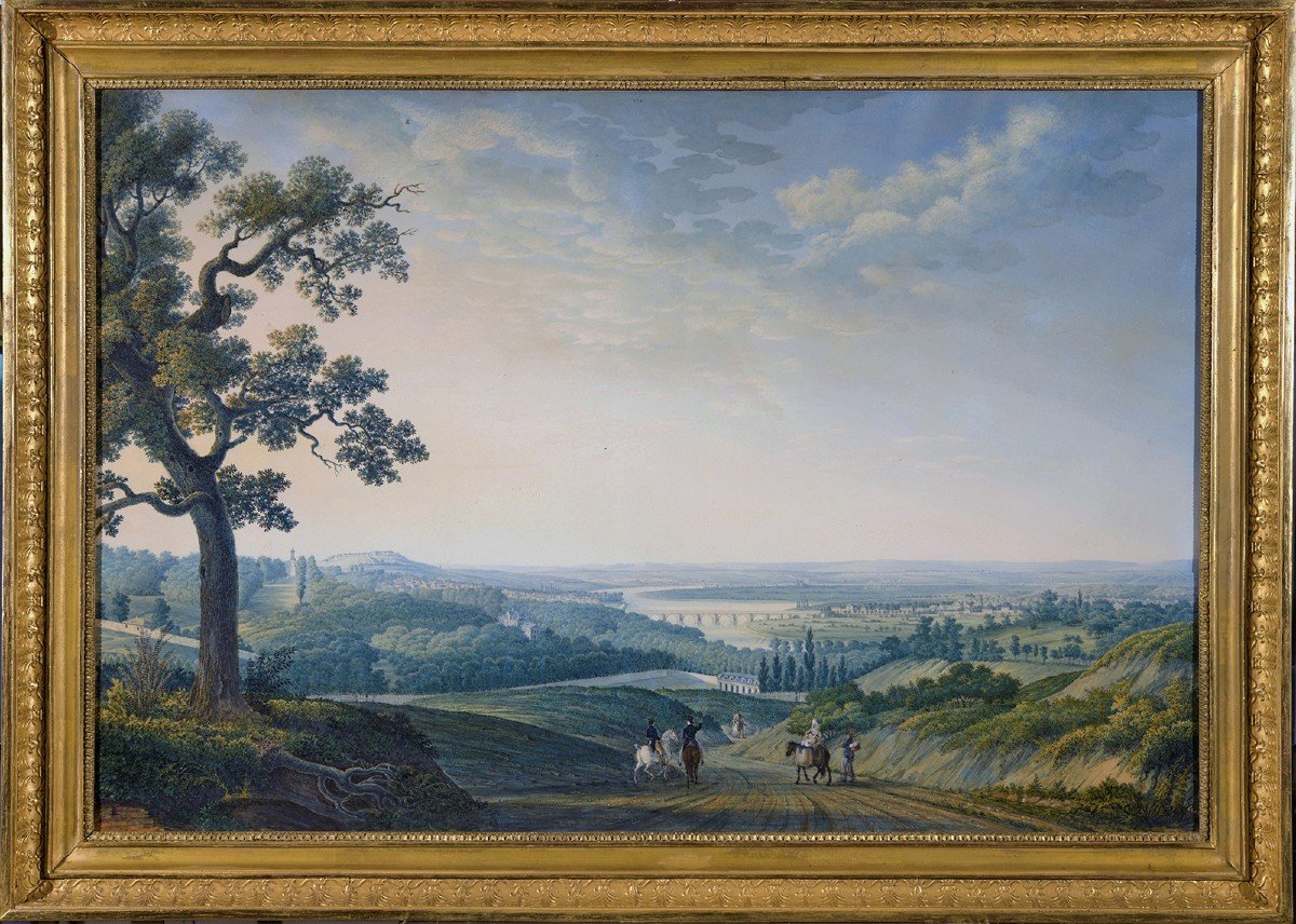 Antoine Melling (1763-1831) Vue des environs de Saint-Cloud depuis Meudon