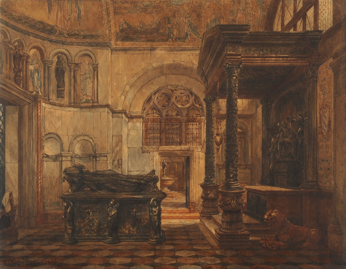 Jb Van Moer (1819-1884) The Zen Chapel Of St. Mark's Basilica In Venice