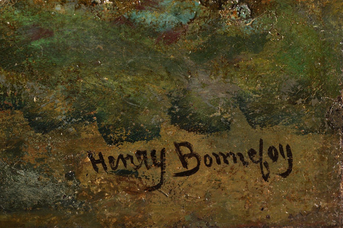 Henry Bonnefoy (1839-1917) Basse-cour en boulonnais Grand format Boulogne-photo-1