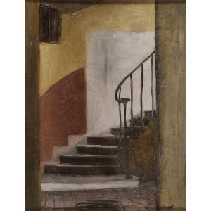 Paul Boudot (1915-1982) The Staircase