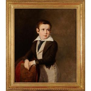 French School Circa 1815 - Portrait Of A Young Boy