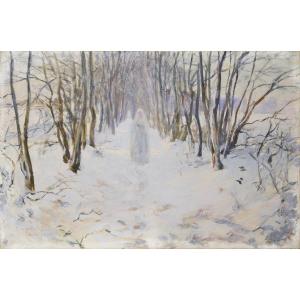 Numa Gillet (1868-1940) Communicant In The Snow - Bordeaux