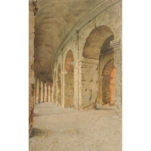 Adriano Cecchi (1850-1936) Rome les galeries du Colisée