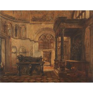 J-B Van Moer (1819-1884) La chapelle Zen de la basilique Saint-Marc de Venise