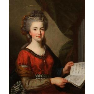 Louis-Michel van Loo (1707-1771) Portrait de femme en sainte Cécile