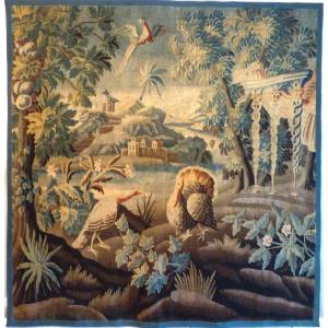 Tapestry "greenery With Guinea Rooster"