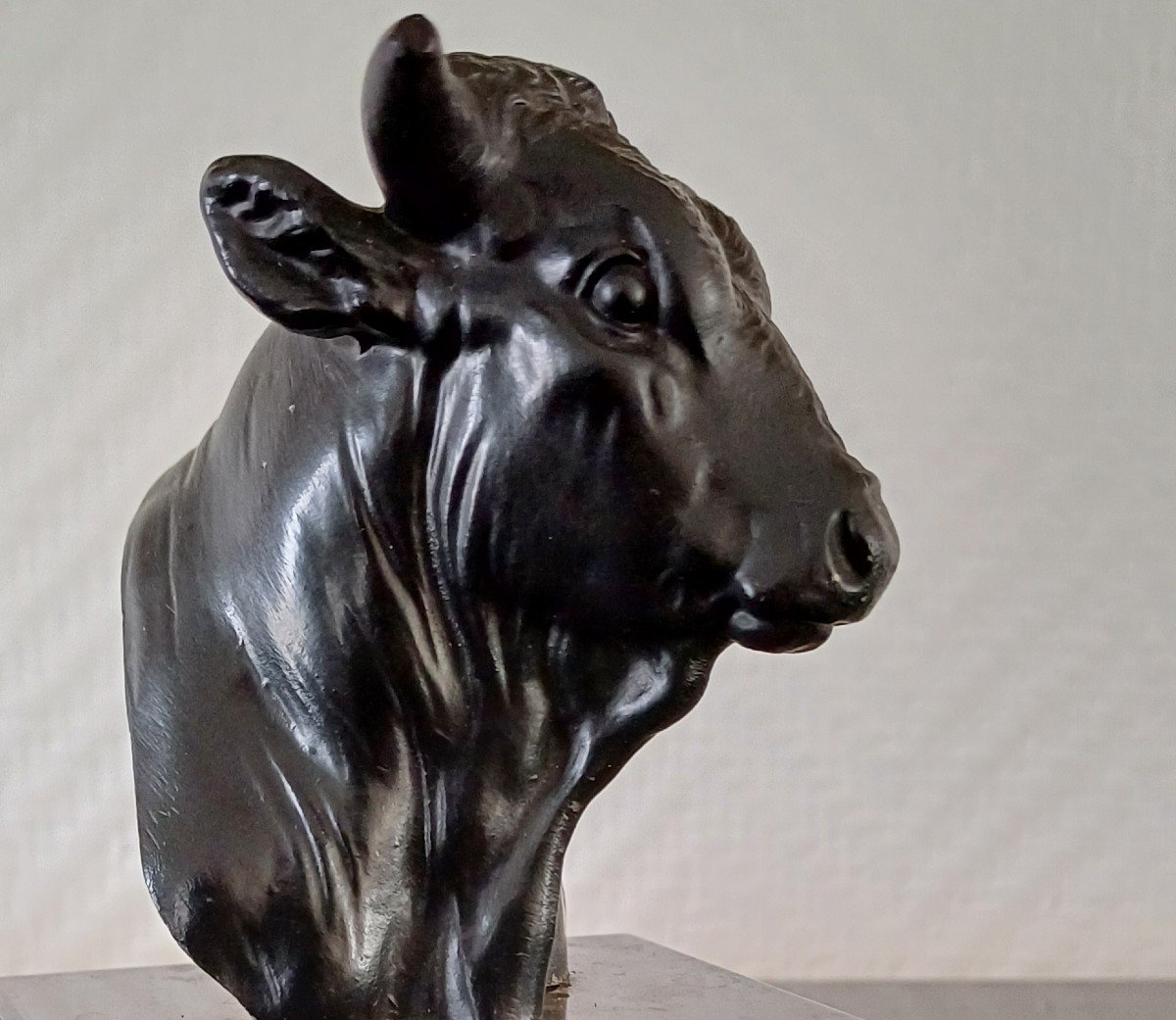 Bronze Representation Of A Bull's Head -photo-2