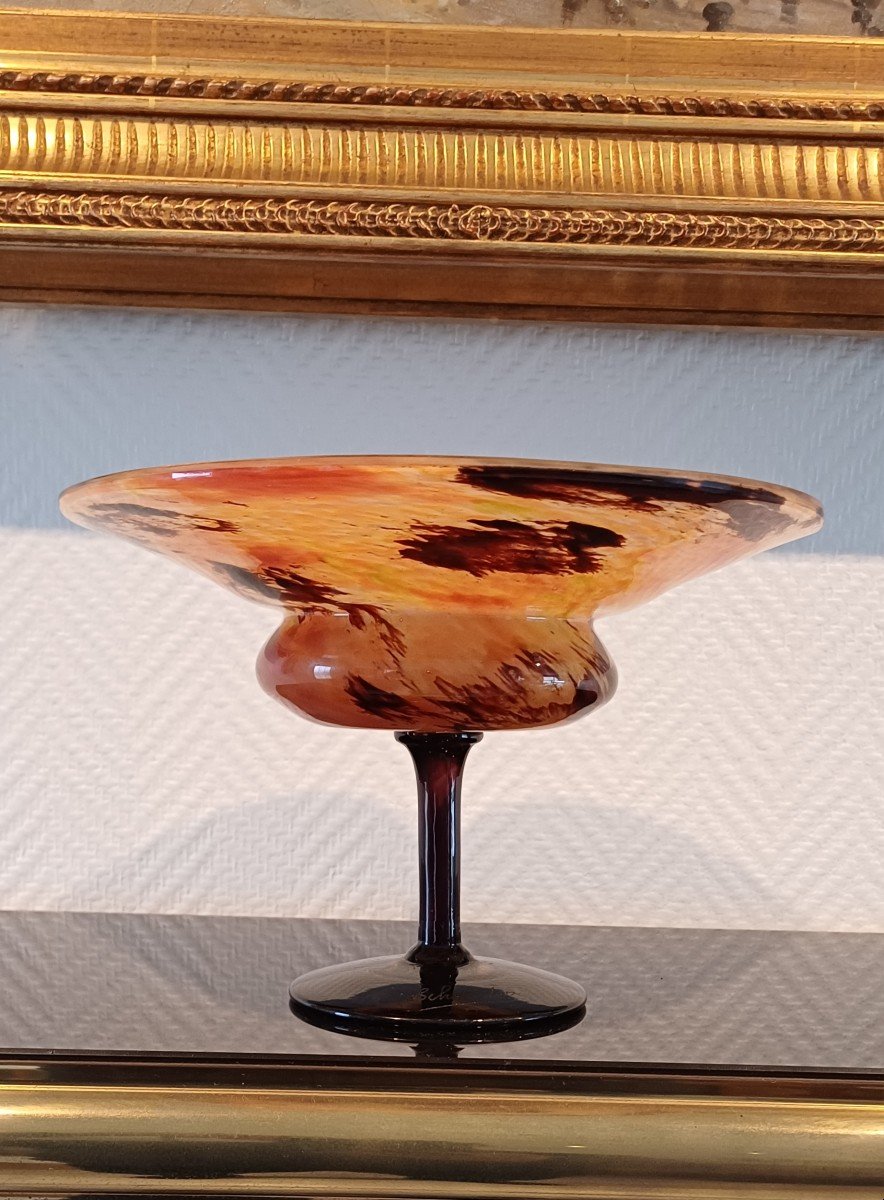 Coupe Bijou Schneider Art Déco Pâte De Verre Circa 1920