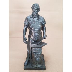 Bronze " Le Forgeron " Par Wilhem  Albermann Circa 1890/ 1900