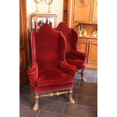 Pair Of Armchairs Of Apparat, Period XIX.
