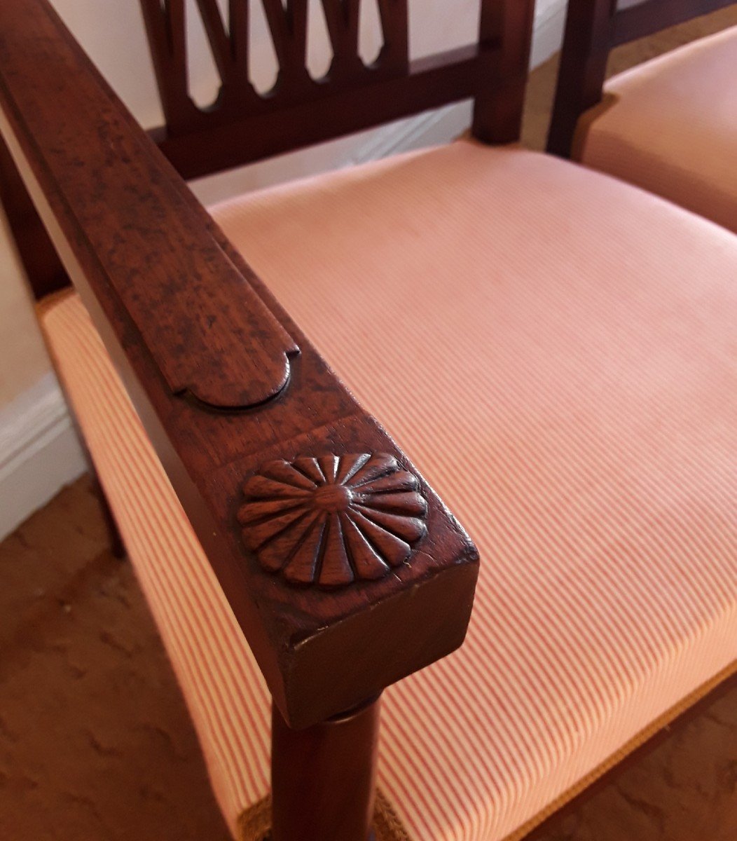 Pair Of Directoire Period Armchairs.-photo-7