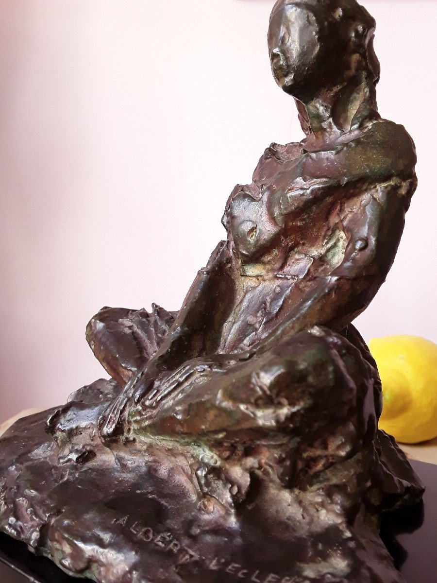 Bronze. Femme Orientale - Albert Leclerc. 1906  - 1975.-photo-4