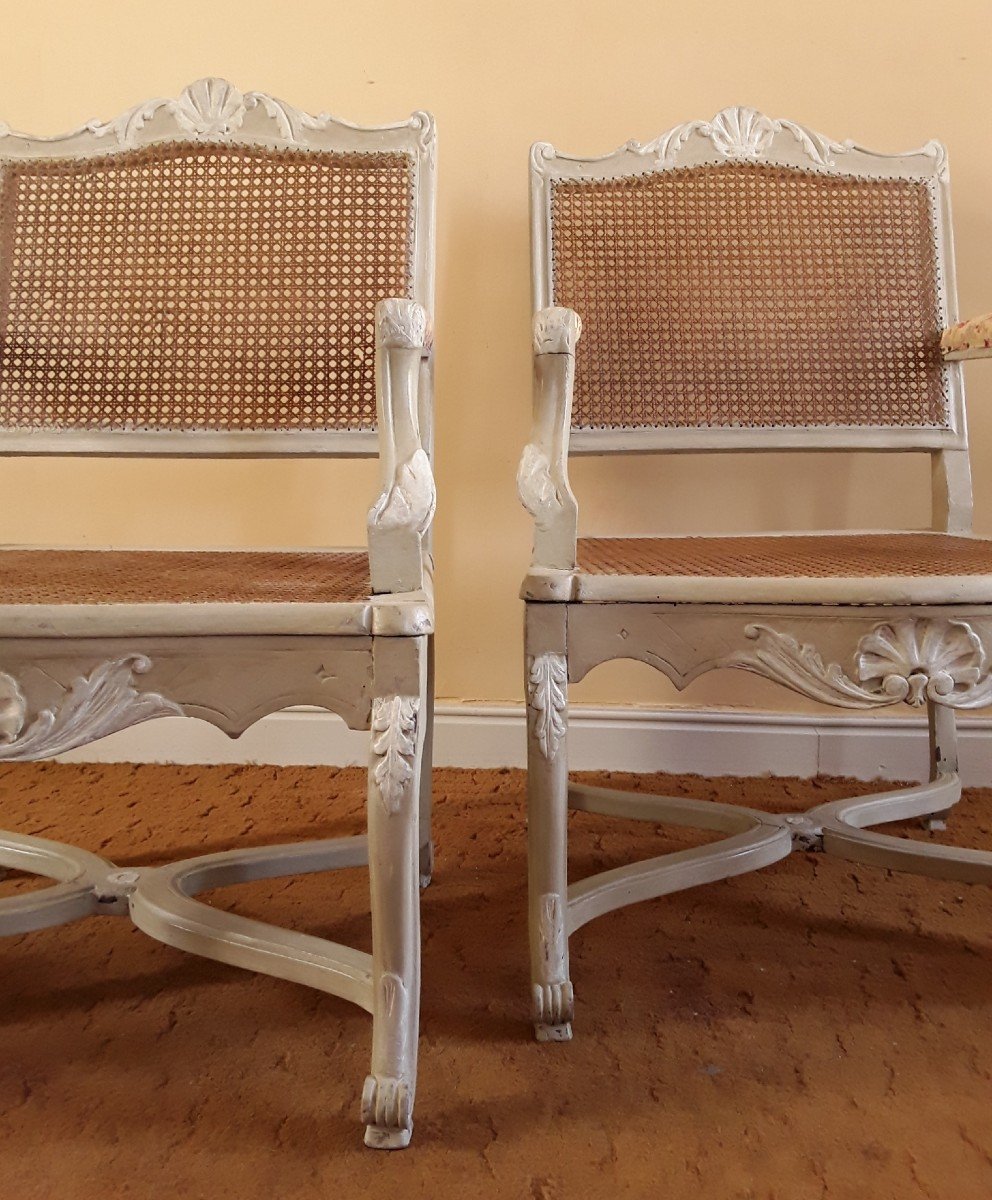 Pair Of Large Armchairs. Regency Style.-photo-3