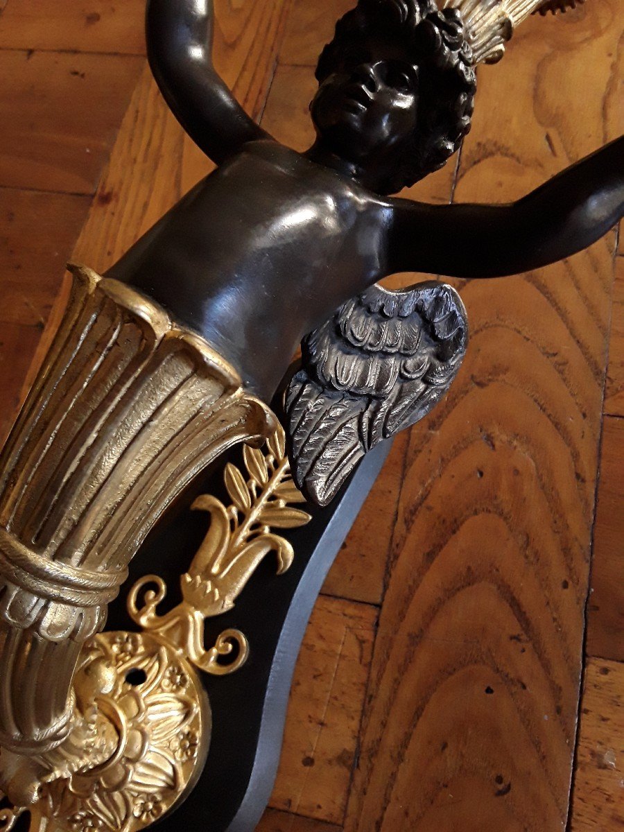 Pair Of Cherub Sconces.-photo-2