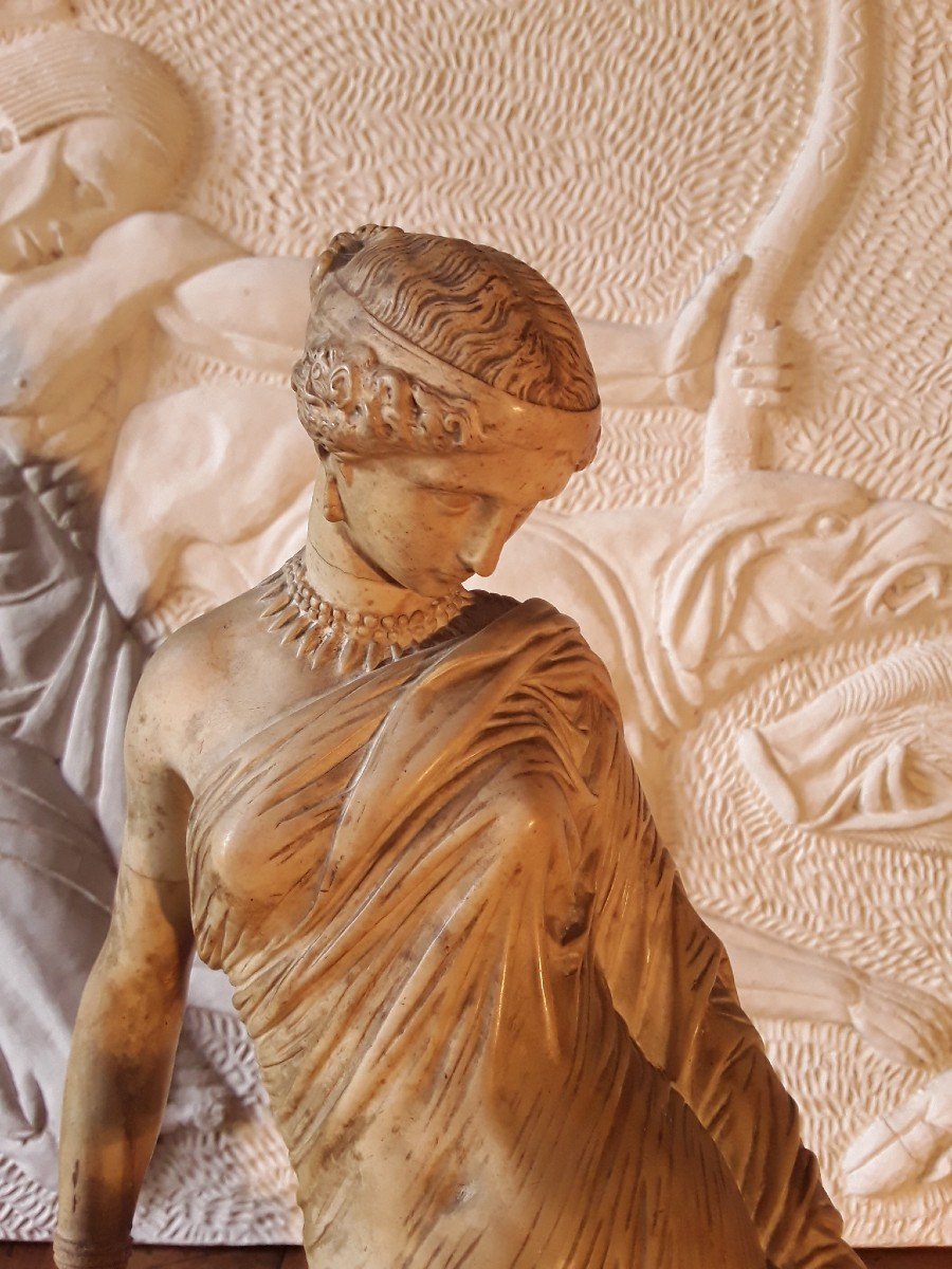 Original 19th Century Plaster. Sapho By J. Pradier. -photo-4