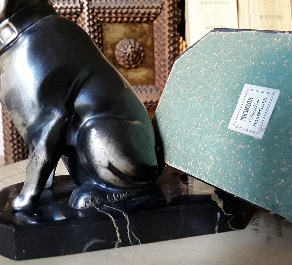 Art Deco Bulldogs. Signed Franjou.-photo-5