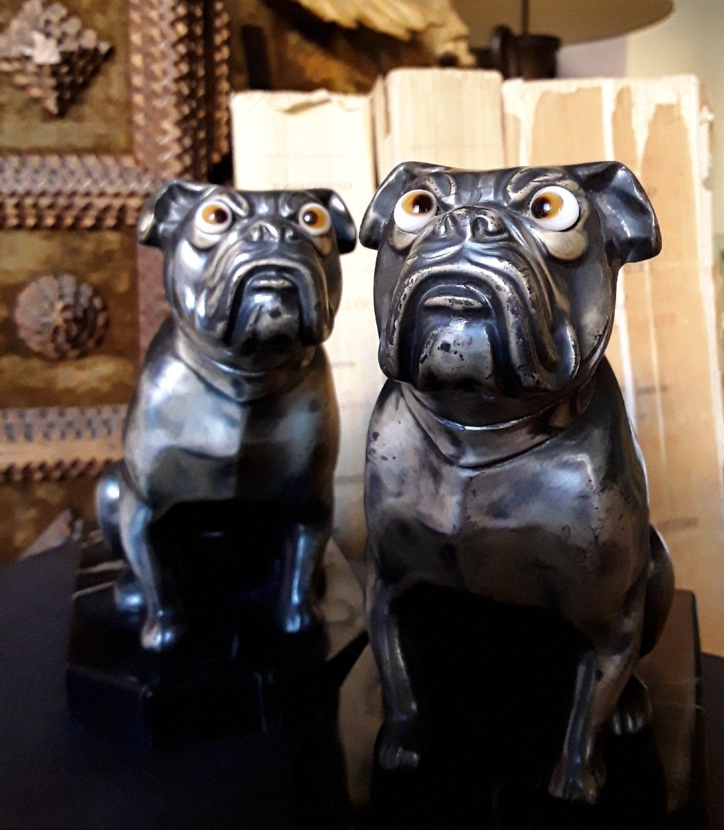 Art Deco Bulldogs. Signed Franjou.