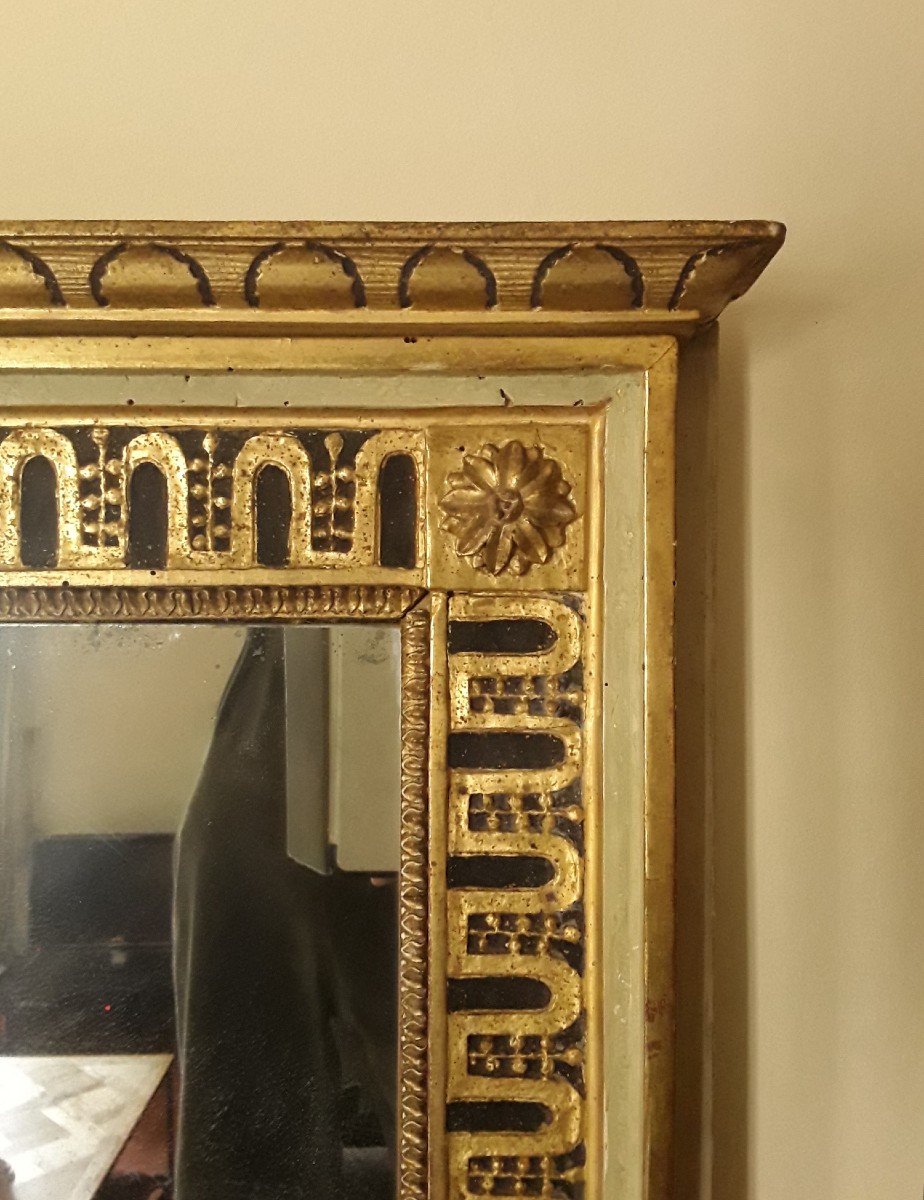 Neo Classic Mirror In Gilded Wood. 