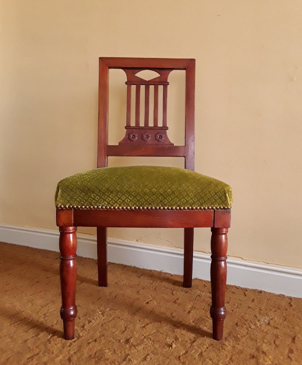 Pair Of Empire Period Chairs Stamped Bellangé. 