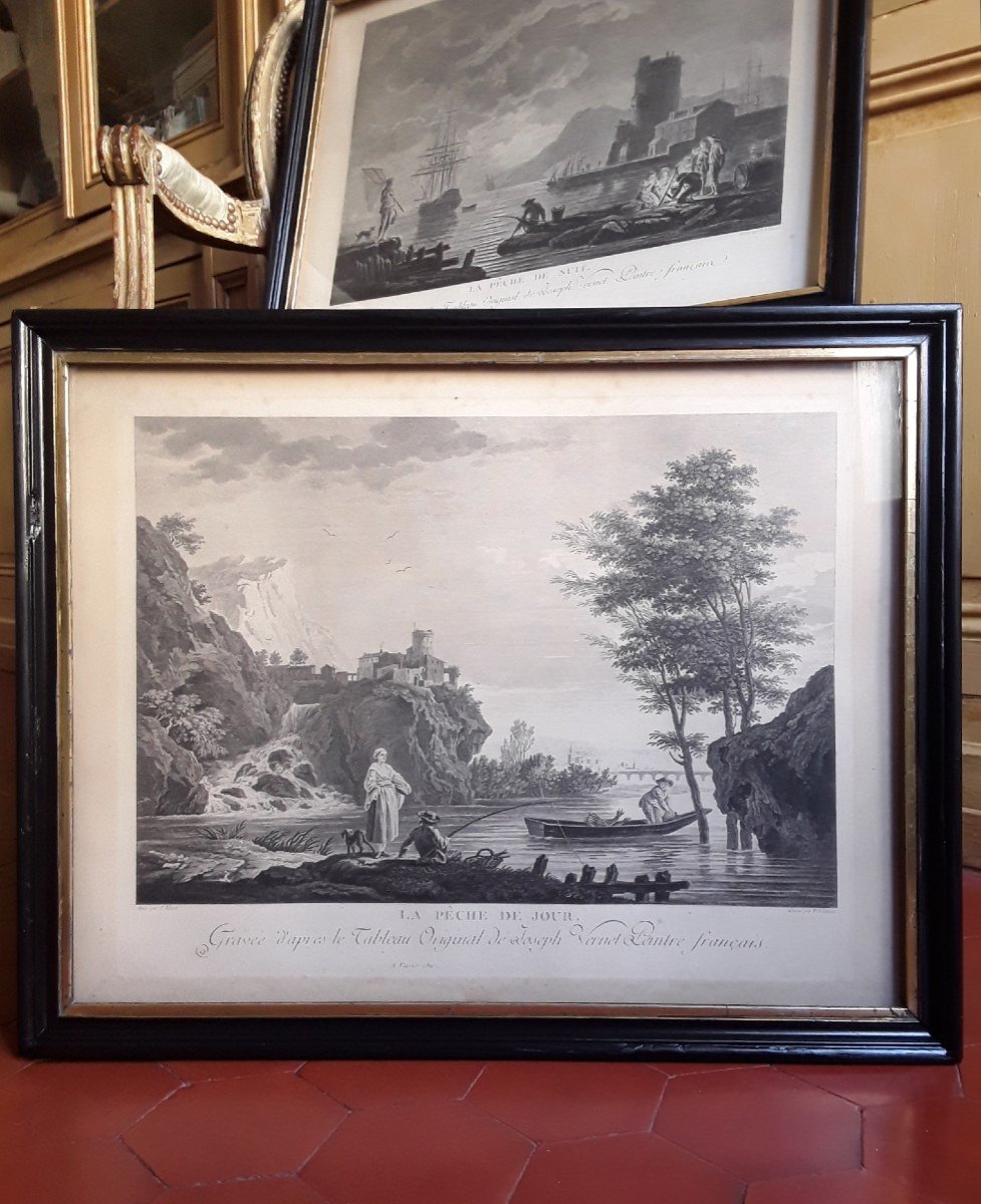 Paire De Gravures d'Après Joseph Vernet. -photo-2