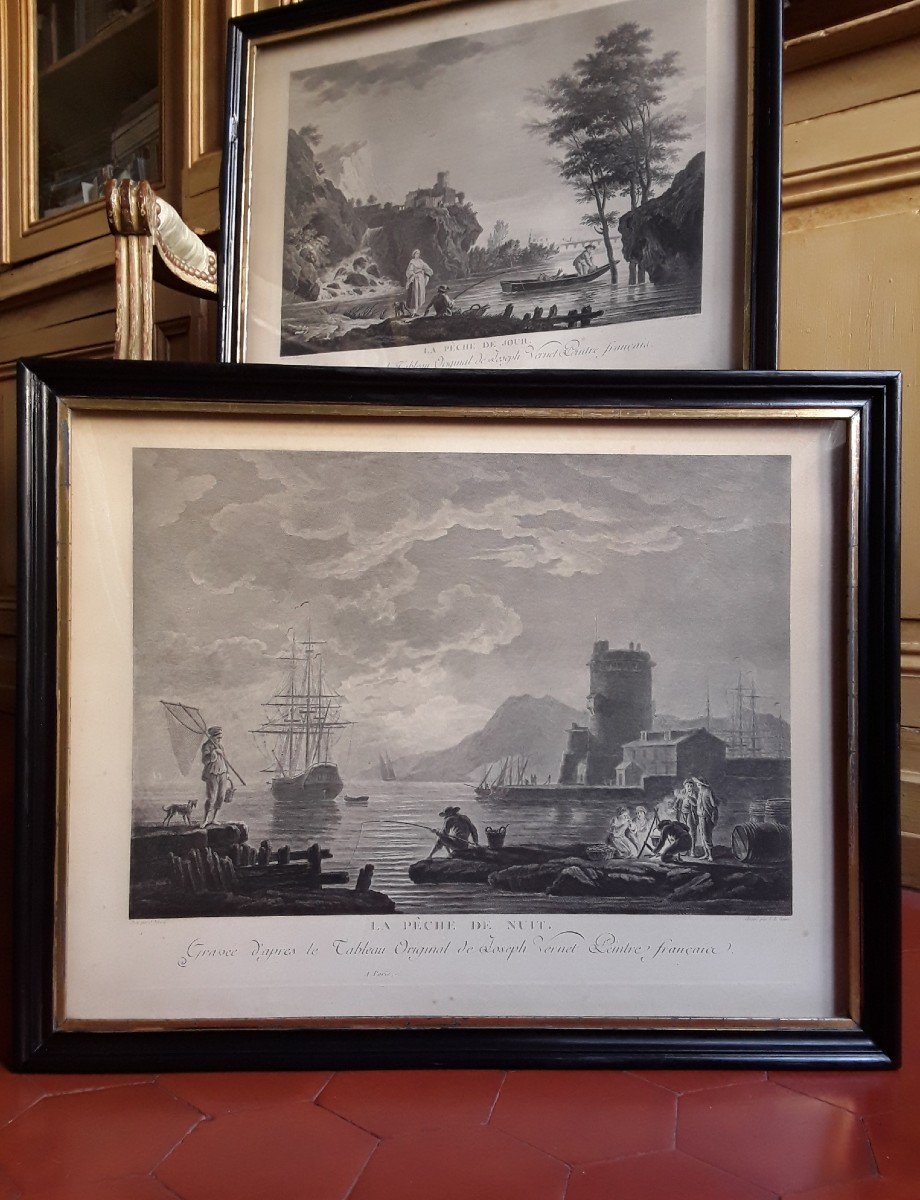 Pair Of Engravings After Joseph Vernet. -photo-3