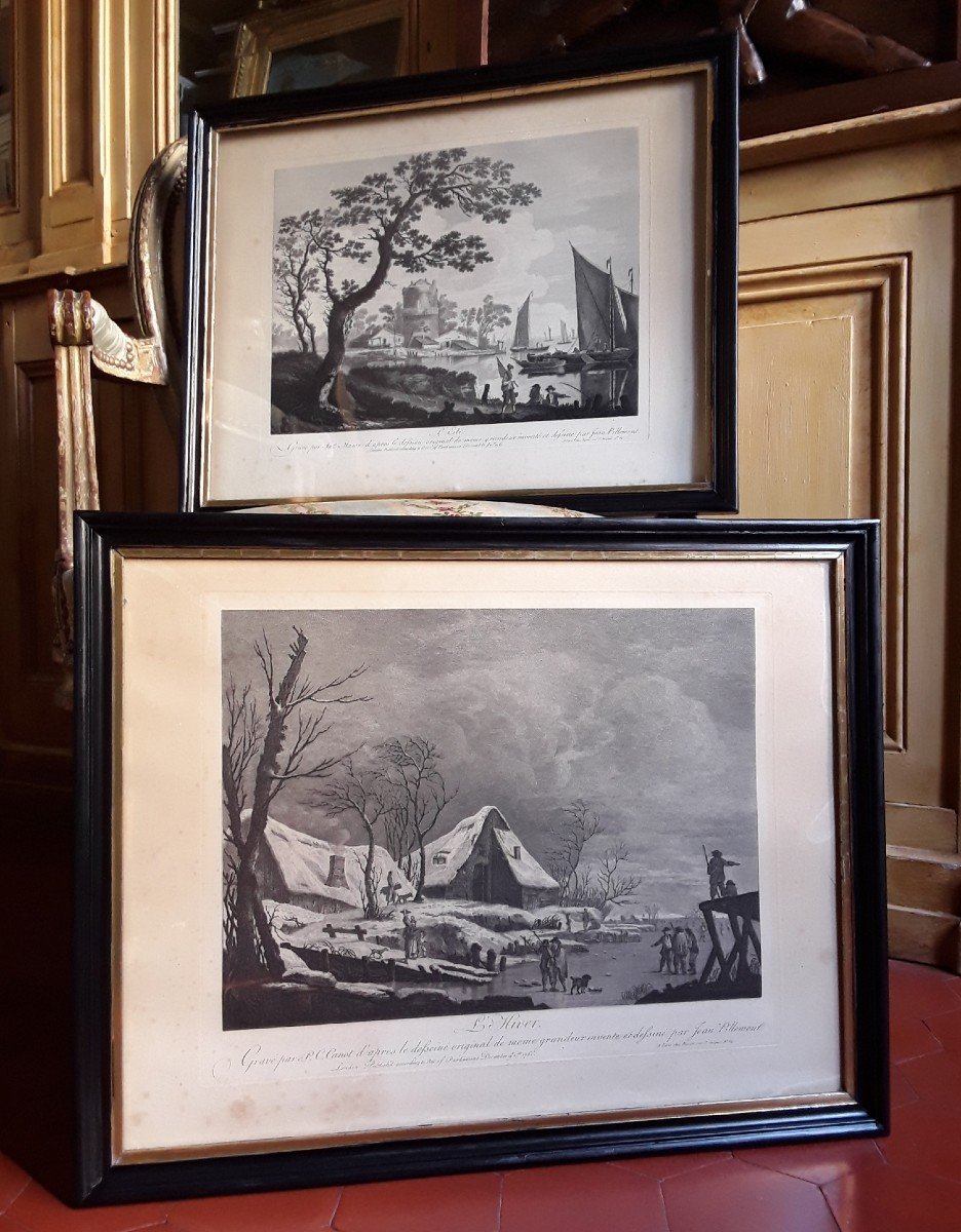 Pair Of Engravings After Jean Pillement.-photo-3