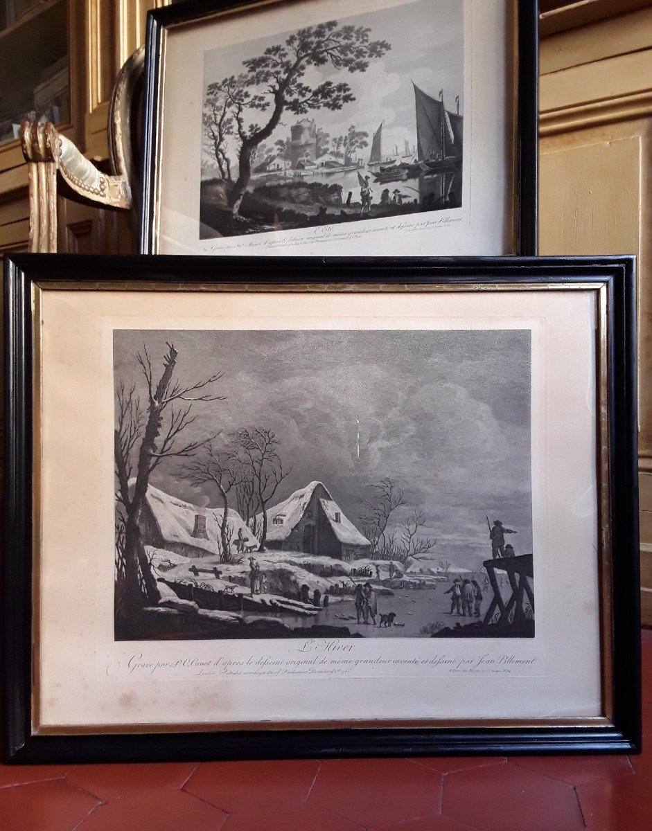 Pair Of Engravings After Jean Pillement.-photo-4