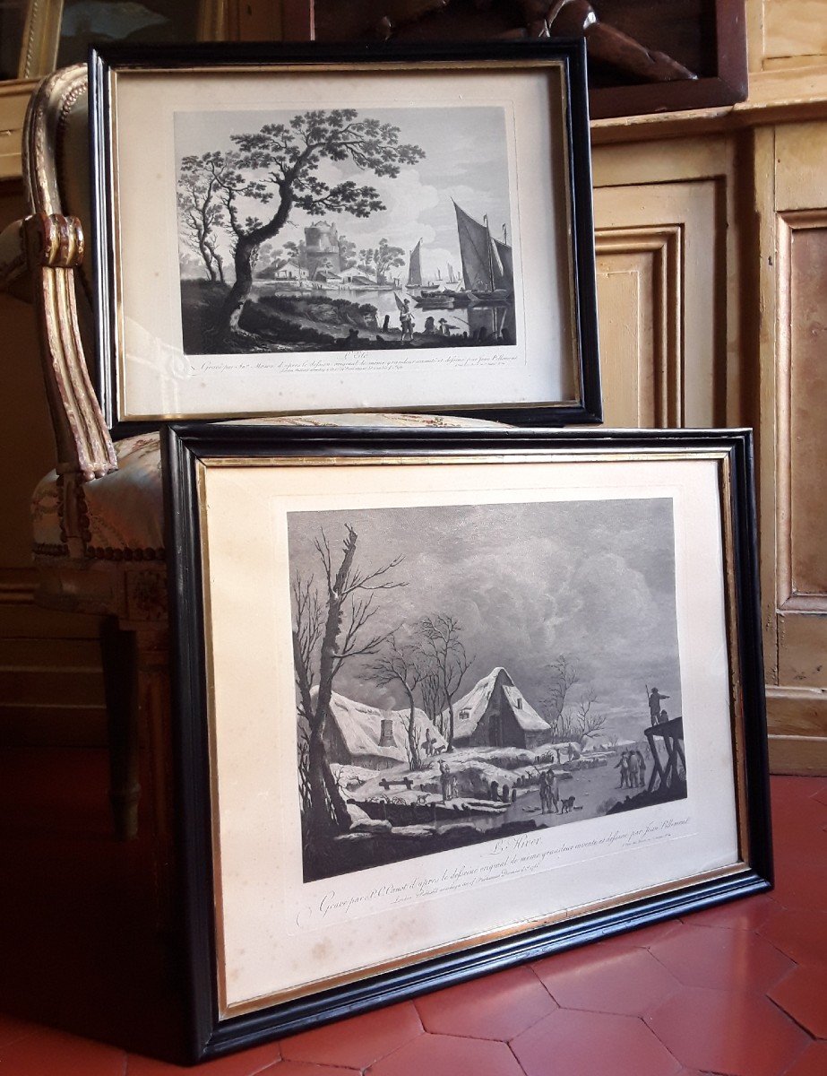 Pair Of Engravings After Jean Pillement.-photo-6