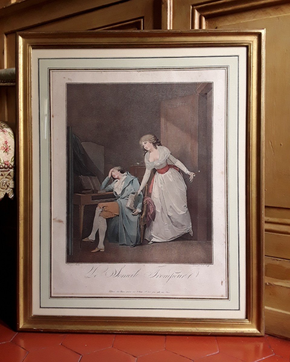 Paire De Grandes Gravures d'Après Boilly. -photo-2