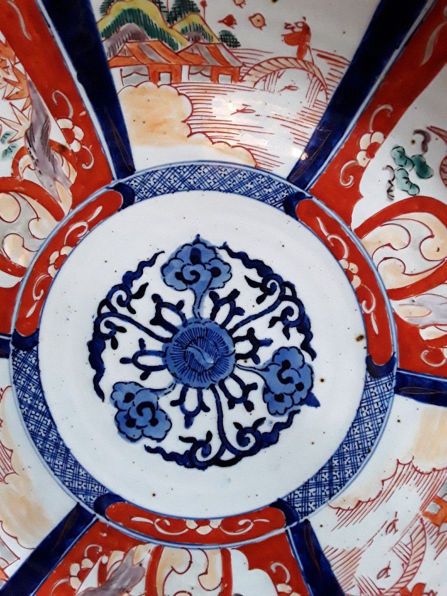 Grand Plat En Porcelaine Dit " Imari" . époque Edo.-photo-3