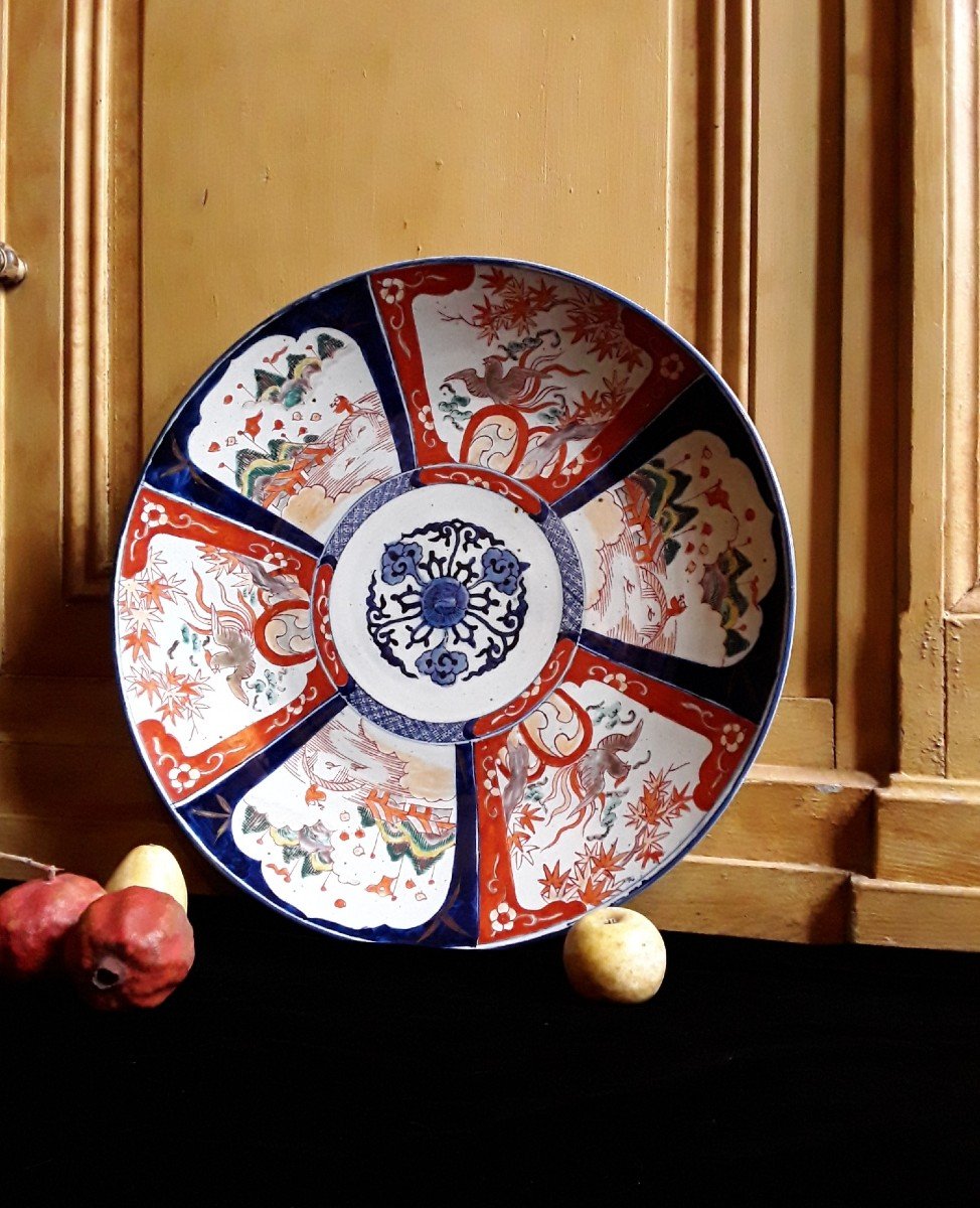 Grand Plat En Porcelaine Dit " Imari" . époque Edo.-photo-6