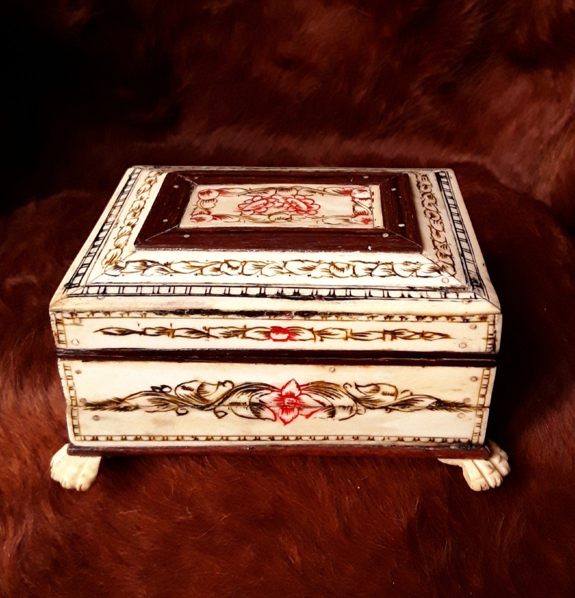 Jewelry Box Made Of Mammoth Bone - Walrus. (russia).-photo-2