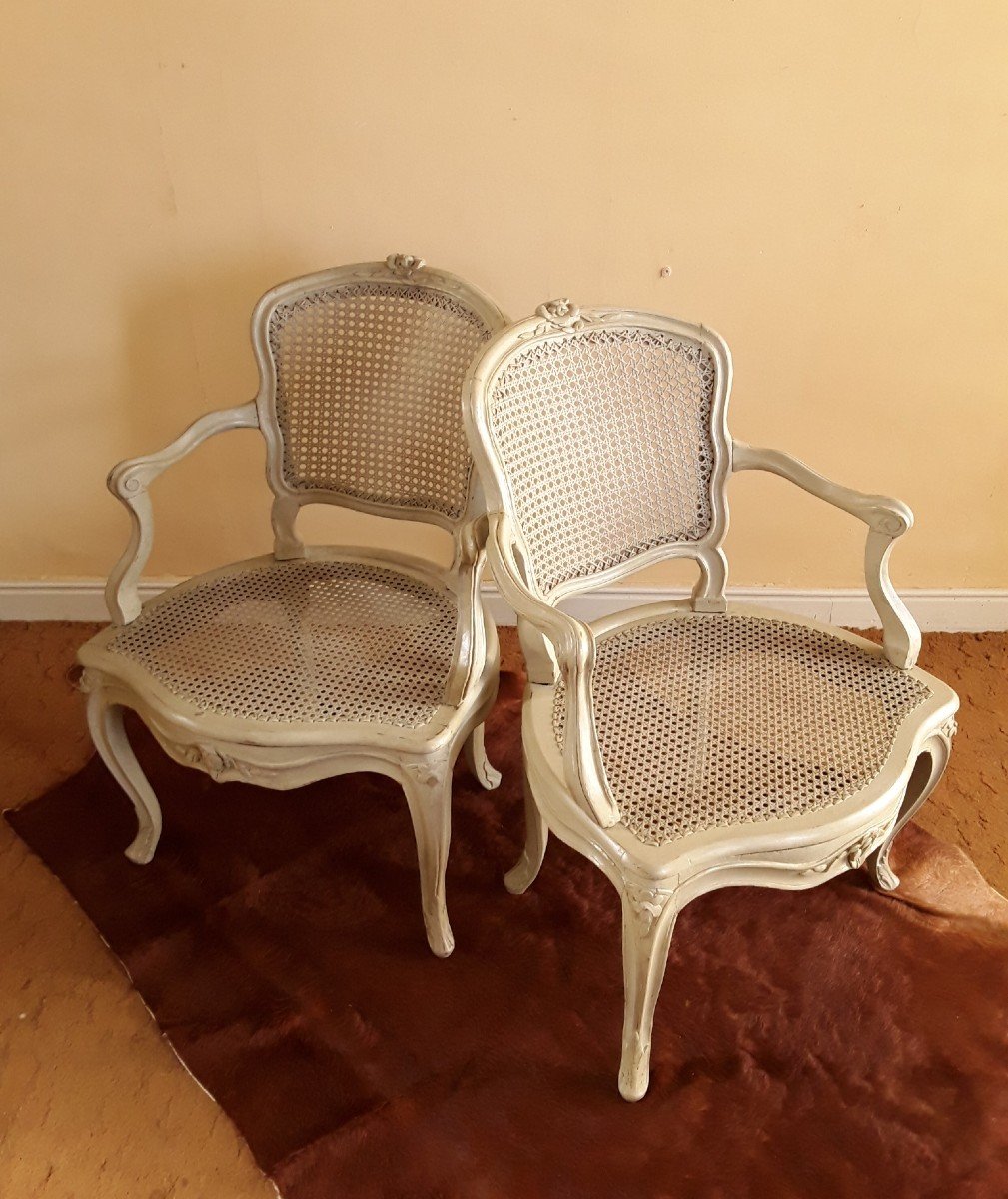 Pair Of Louis XV Period Lyonnais Armchairs. -photo-2