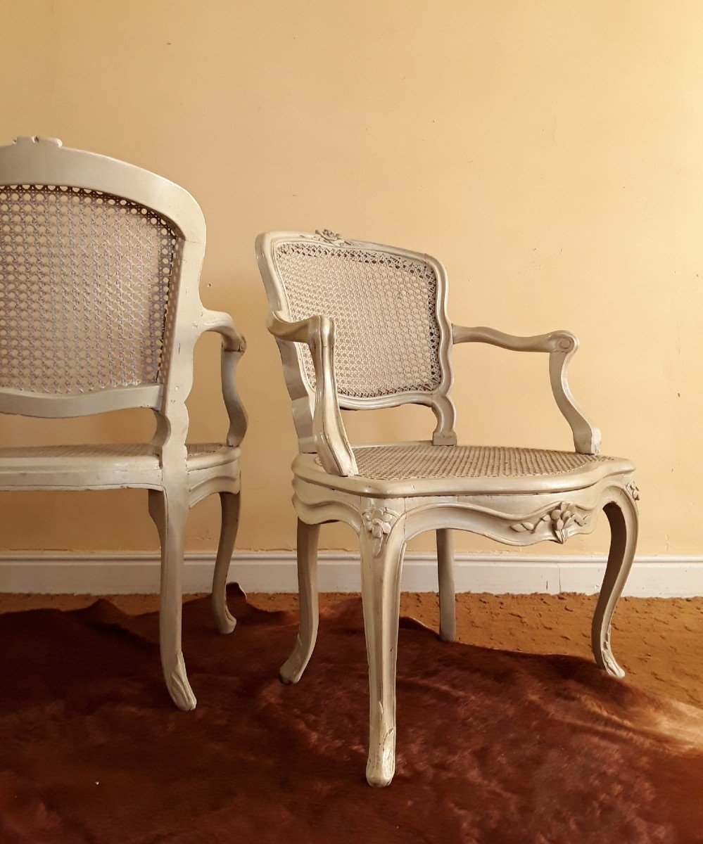 Pair Of Louis XV Period Lyonnais Armchairs. -photo-3