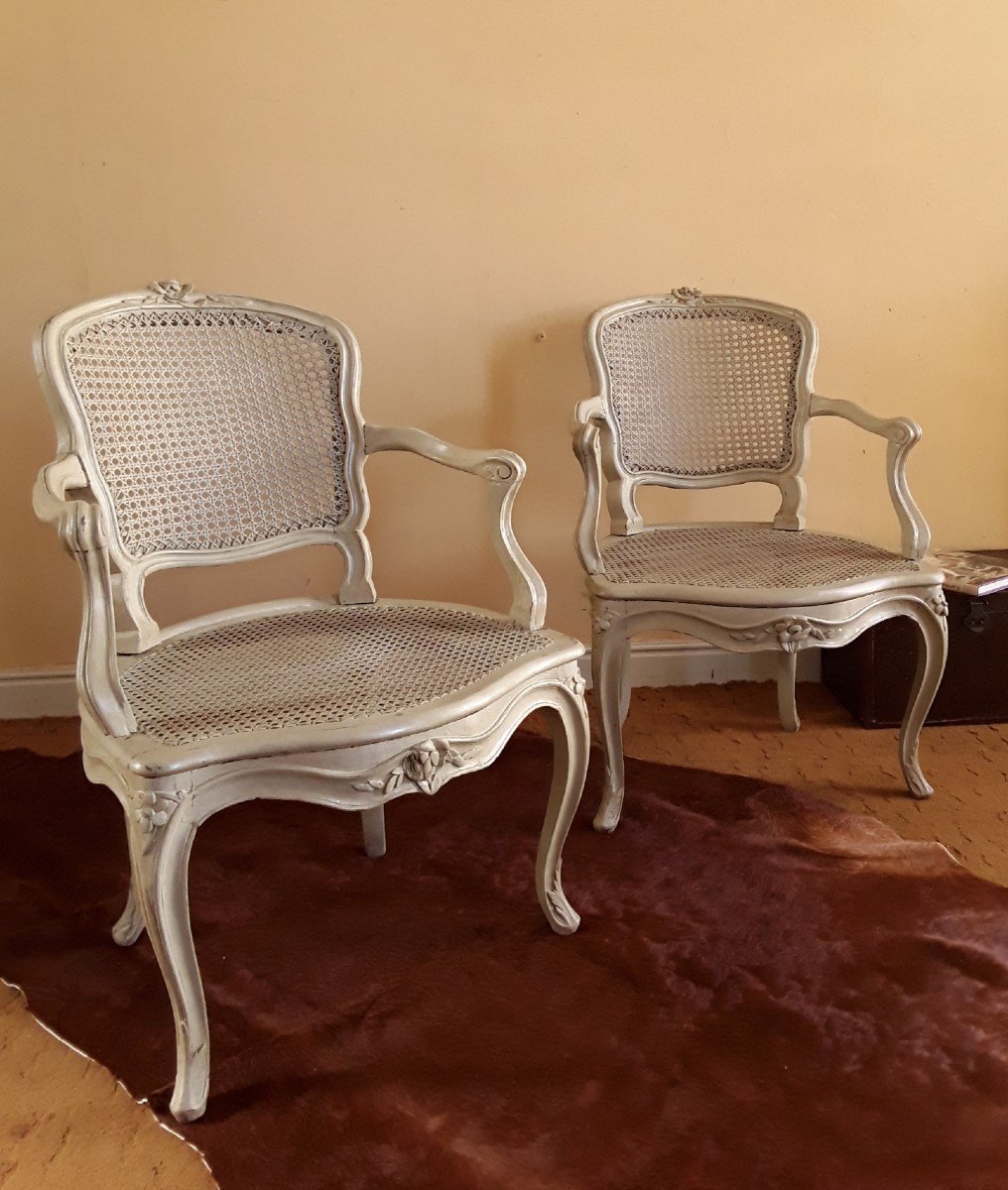 Pair Of Louis XV Period Lyonnais Armchairs. -photo-7