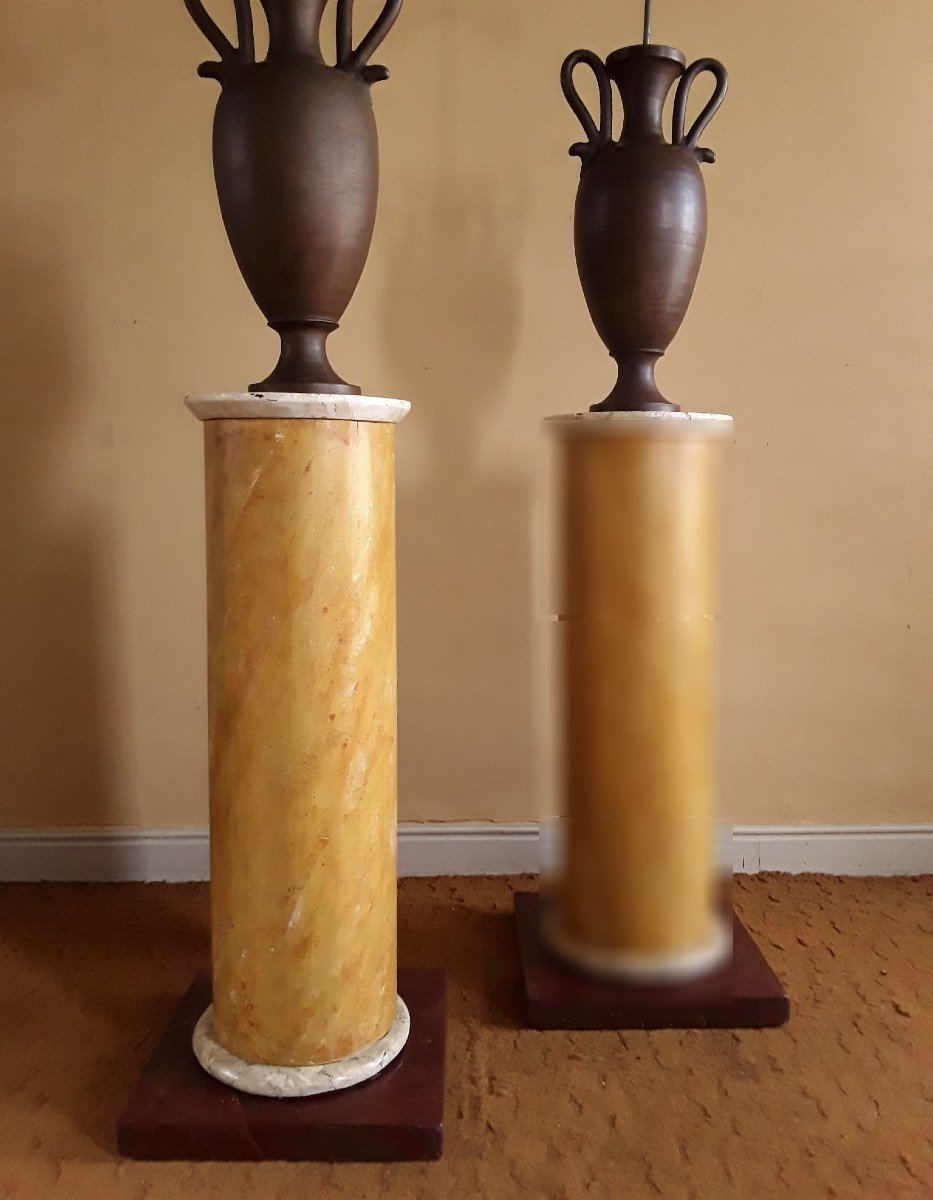 Empire Period Column. (h 90 Cm).-photo-3