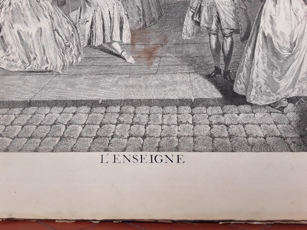 "l'Enseigne De Gersaint " d'Après Antoine Watteau . 106 X 79 cm.-photo-3