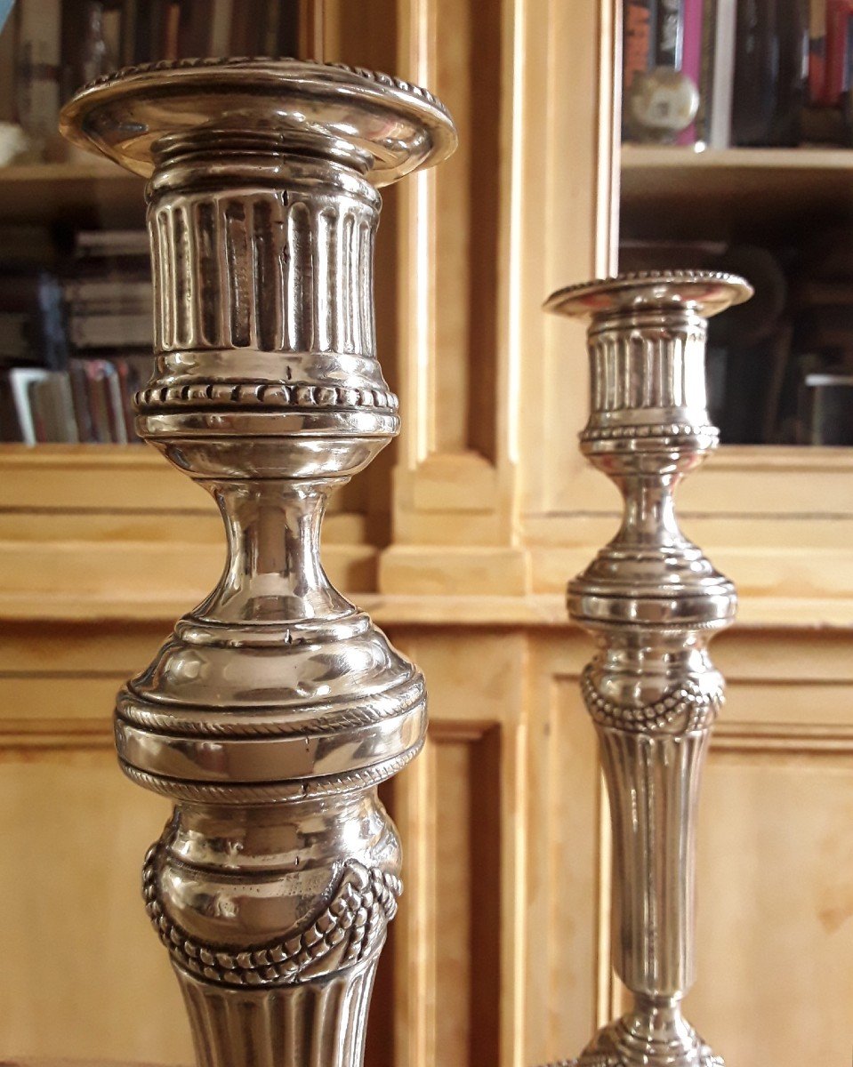 Pair Of Louis XVI Candlesticks.-photo-1