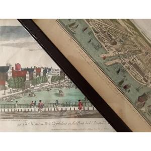 Vues d'Optique d'Amsterdam Et La Ville De Batavia.