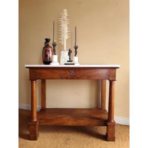 Walnut Console From The First Empire Period. 