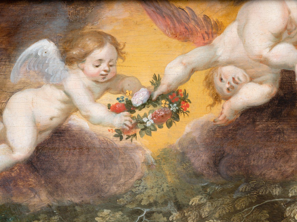 Atelier De Jan Bruegel Le Jeune & Hendrick Van Balen – La Vierge à L’enfant, Début Du XVIIème-photo-2