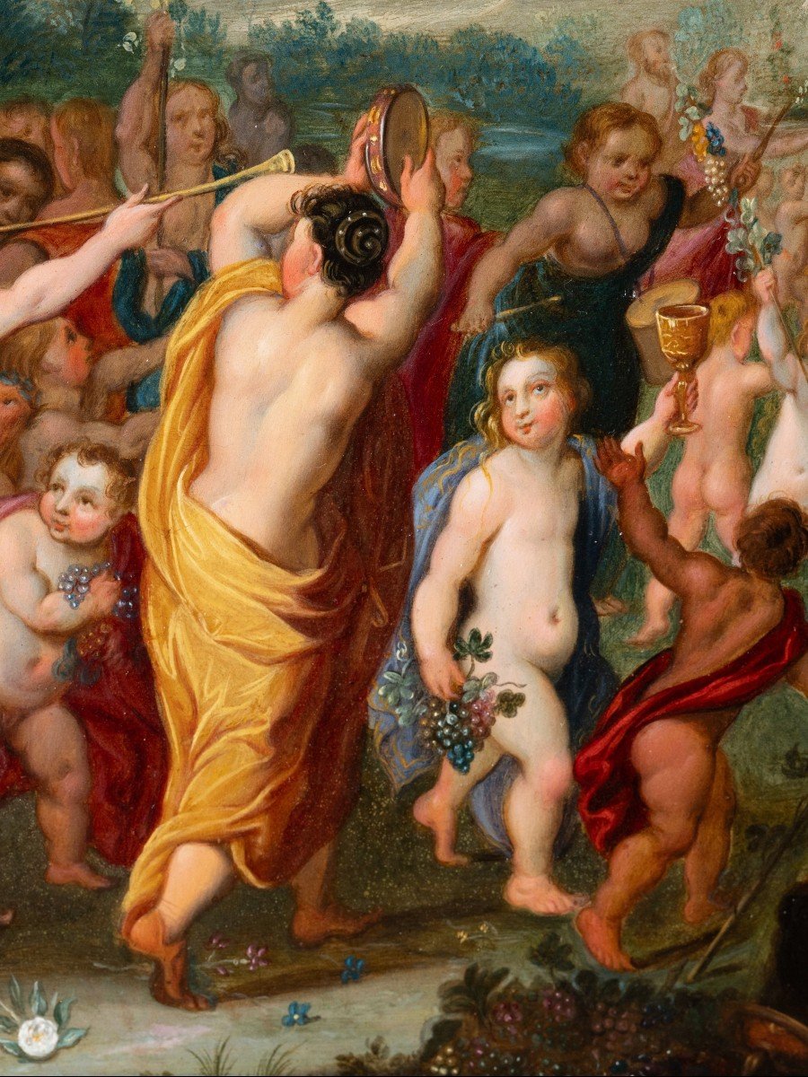 The Triumph Of The Infant Bacchus, Workshop Of Hendrick Van Balen, Antwerp, C.1630-photo-5