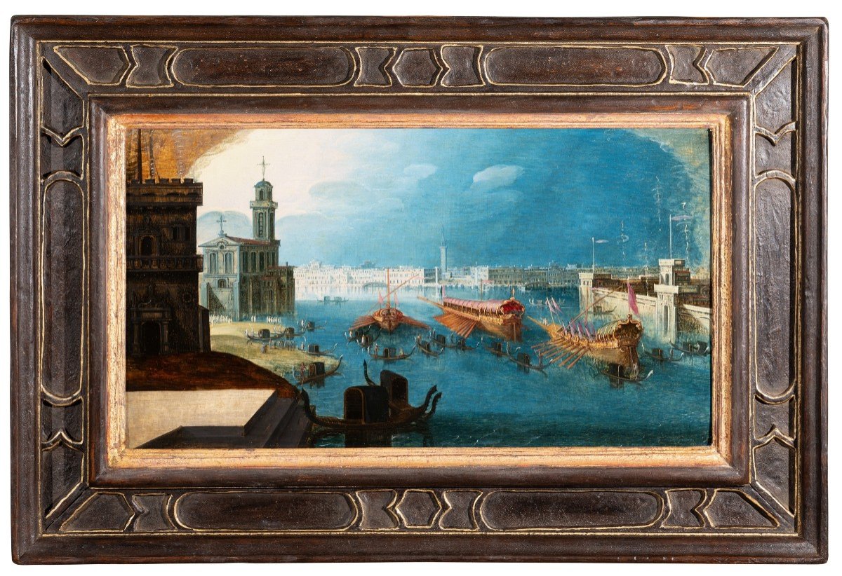 Ascension Day In Venise By Louis De Caullery (1582-1621) A 17th C. Antwerp School-photo-2