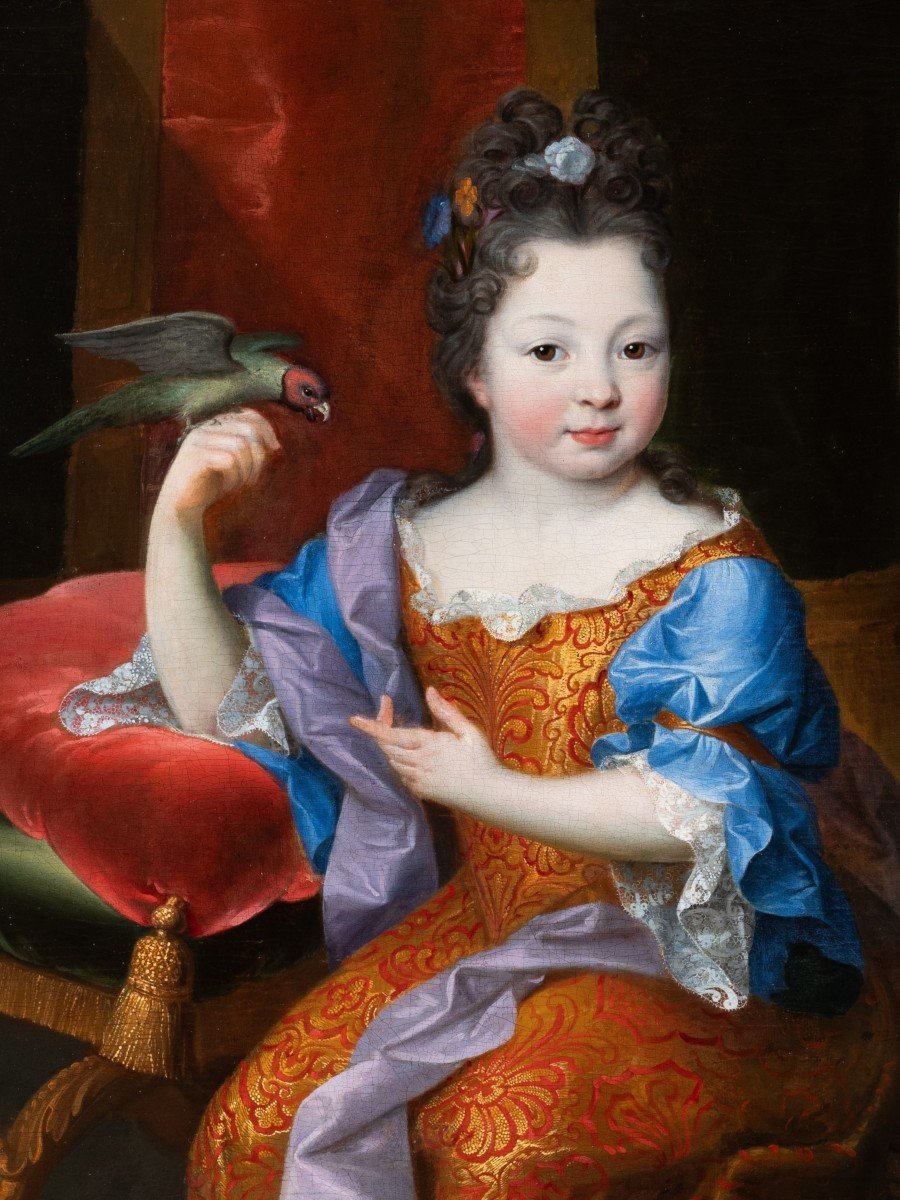 Portrait Of The Duchess Of Orleans As A Child, Attributed To Pierre Mignard Around 1685-photo-4