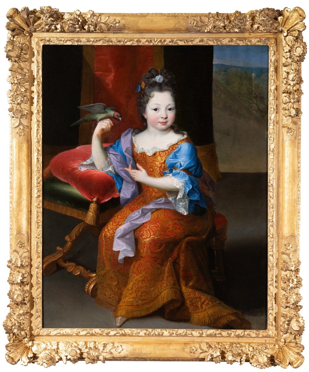 Portrait Of The Duchess Of Orleans As A Child, Attributed To Pierre Mignard Around 1685