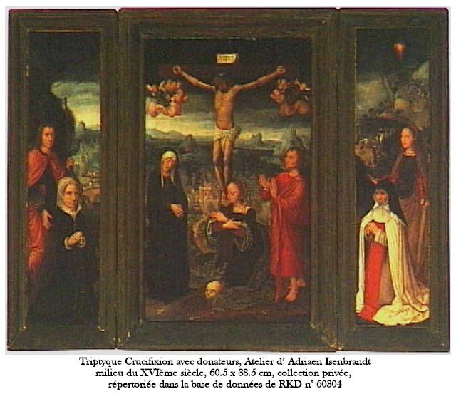 Crucifixion, Circle Of Adriaen Isenbrandt, Bruges School,  Mid 16th Century-photo-1