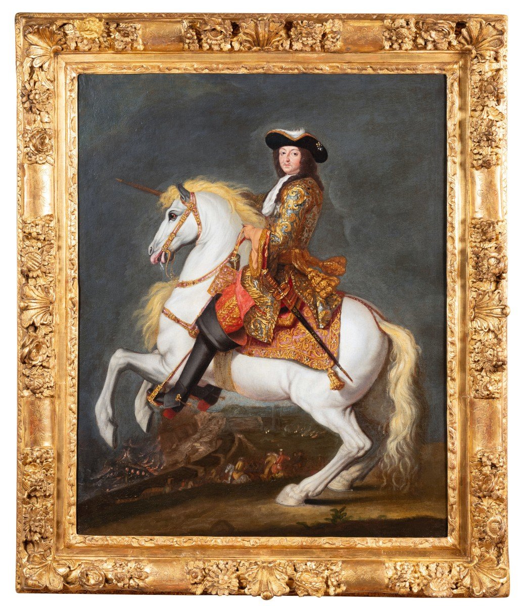 Equestrian Portrait Of Louis XIV, Workshop Of René-antoine Houasse, Circa 1690