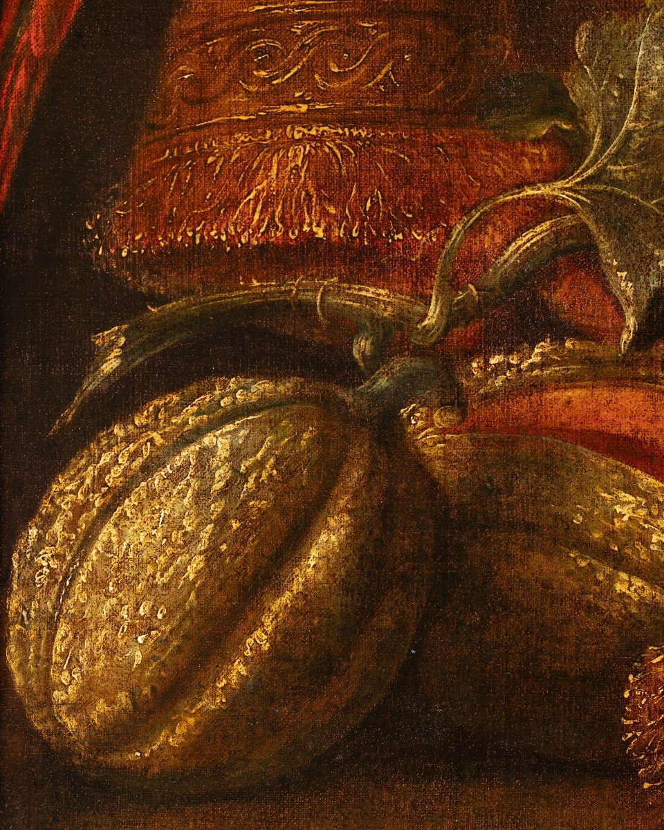 Nature Morte Avec Ara, écureuil Et épagneuls - Attribué à Reynaud Levieux (1613-1690)-photo-5