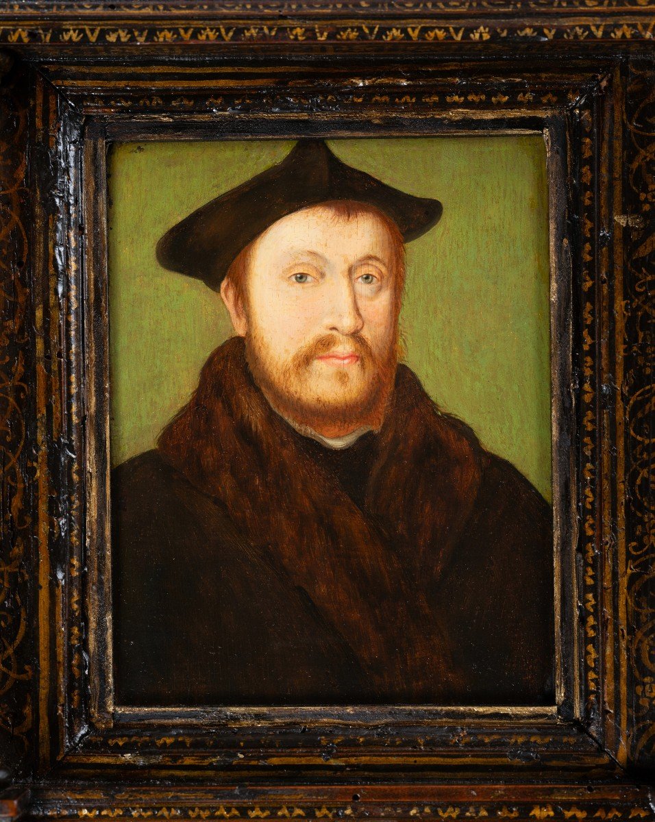 Portrait Of A Man - Studio Of Corneille De Lyon (1500-1575), 16th Century French School -photo-2