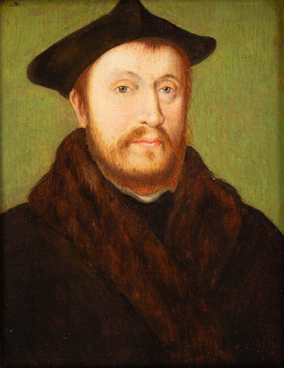 Portrait Of A Man - Studio Of Corneille De Lyon (1500-1575), 16th Century French School -photo-3